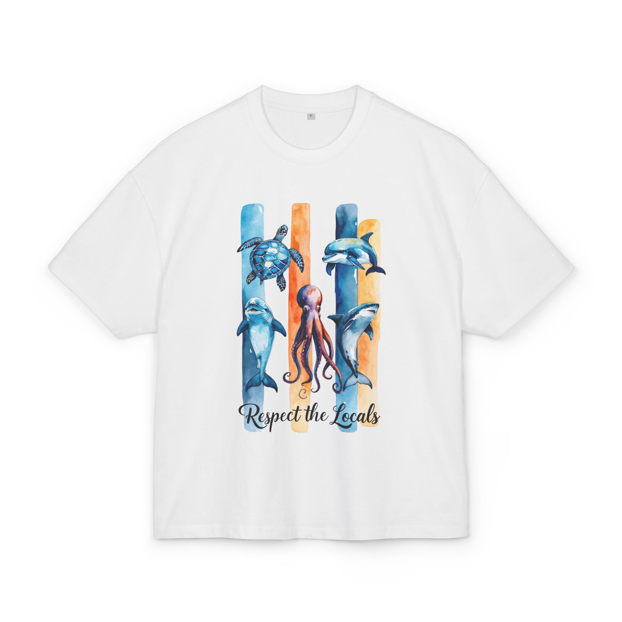 Respect the Locals T-Shirt – Aquarell Delfin
