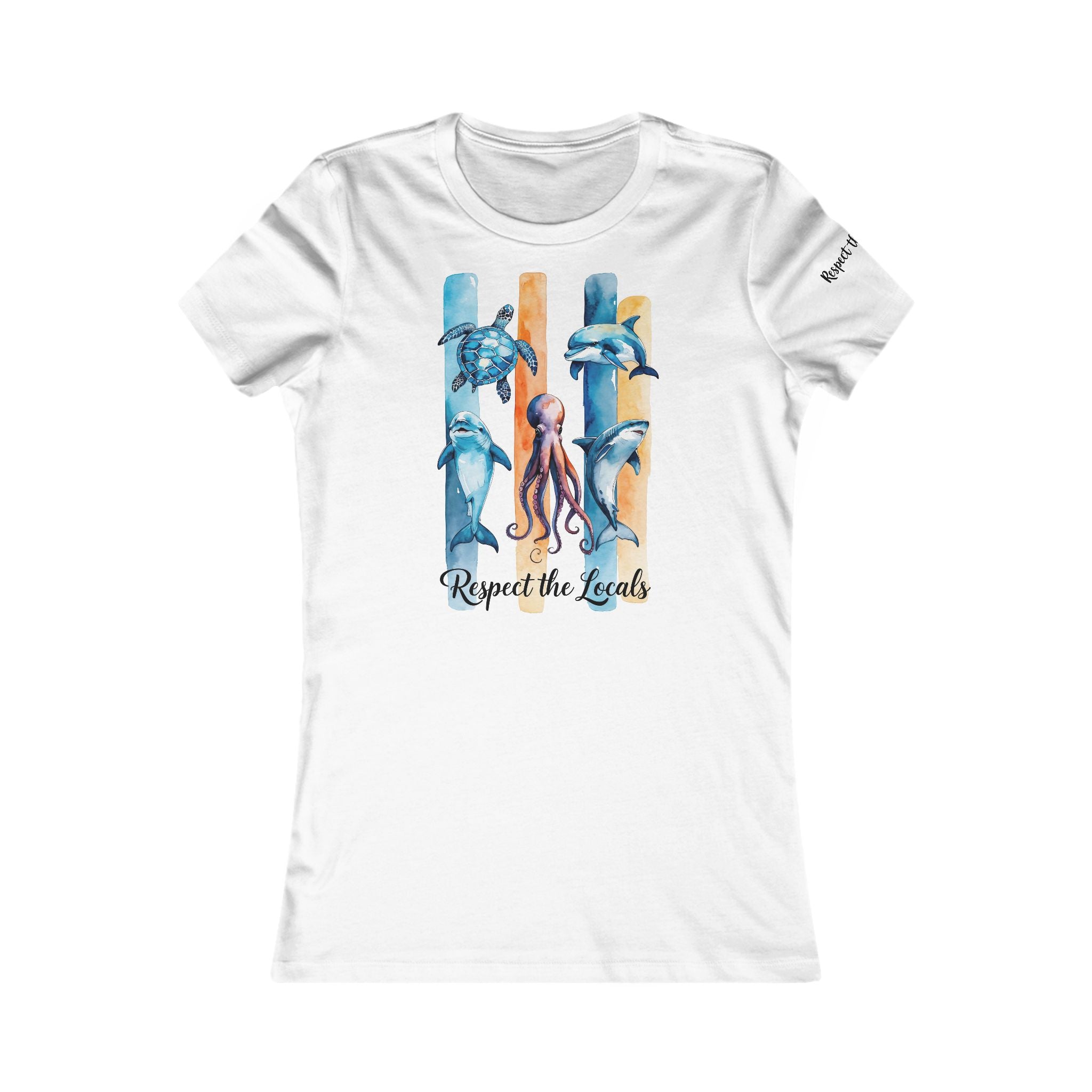 Respect the Locals T-Shirt – Aquarell Meerestiere