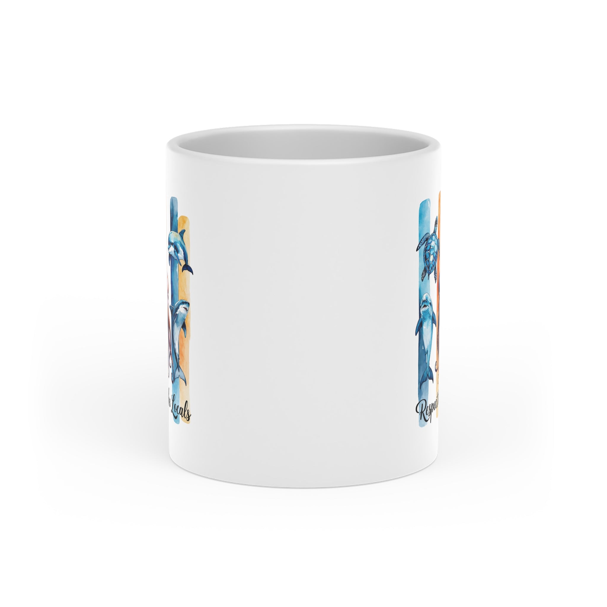Respect the Locals Tasse – Aquarell Meerestiere