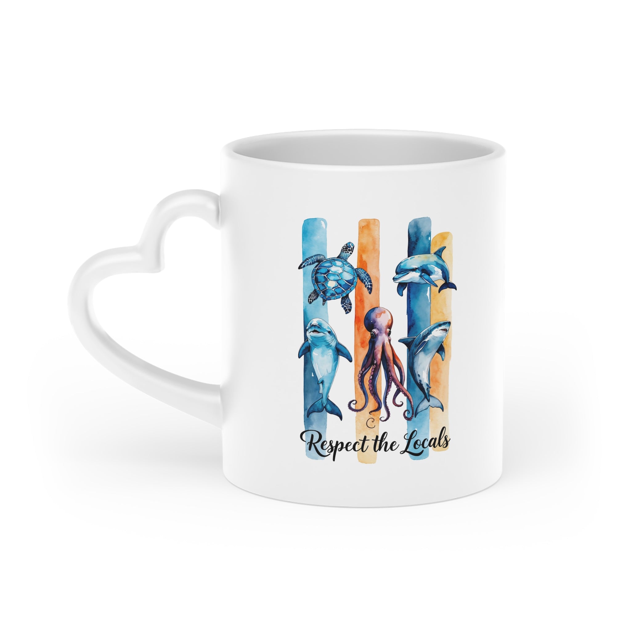 Respect the Locals Tasse – Aquarell Meerestiere