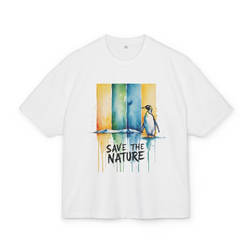Save the Nature T-Shirt – Aquarell Pinguin