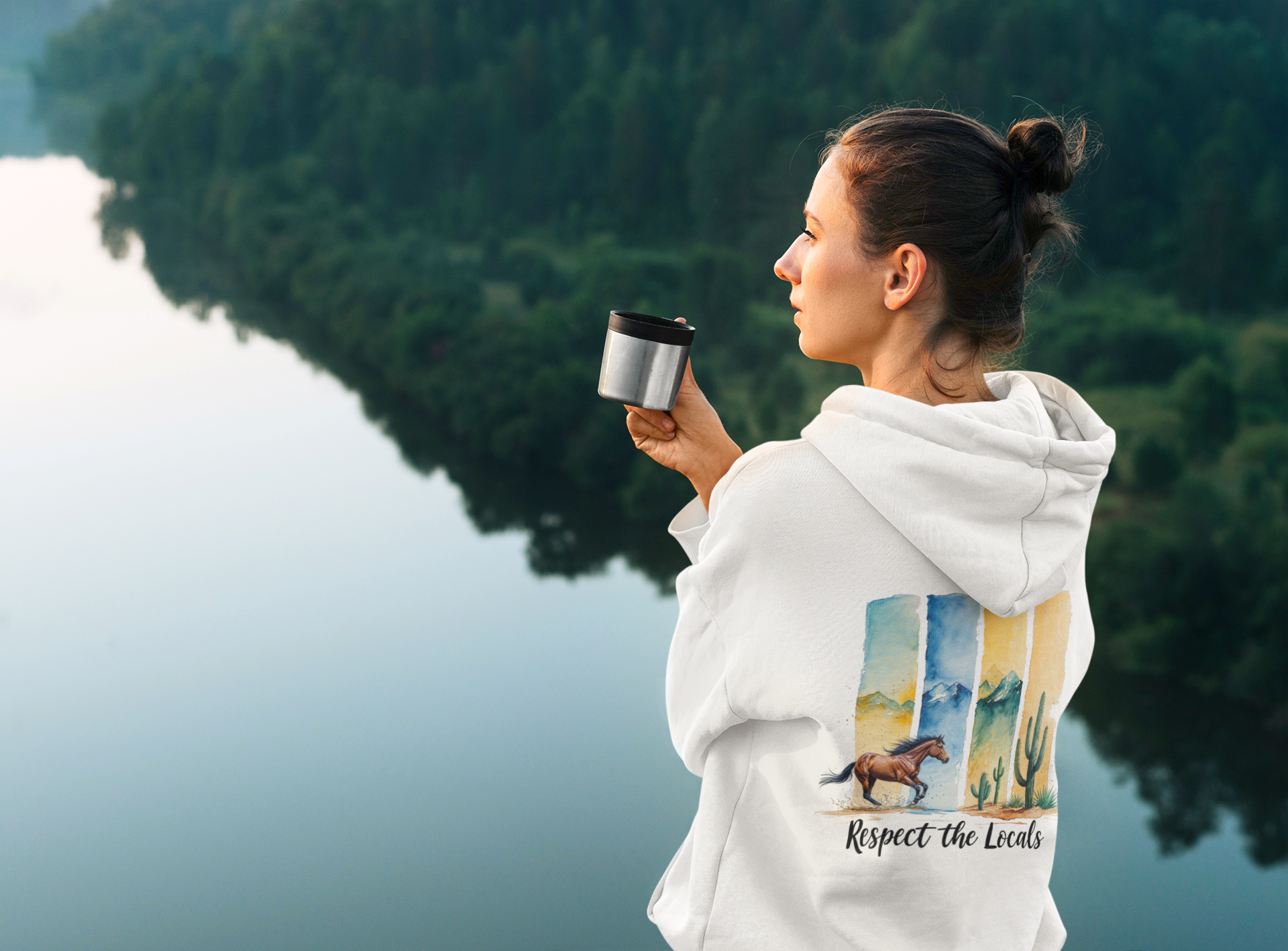 Save the Nature Hoodie – Aquarell Pferd