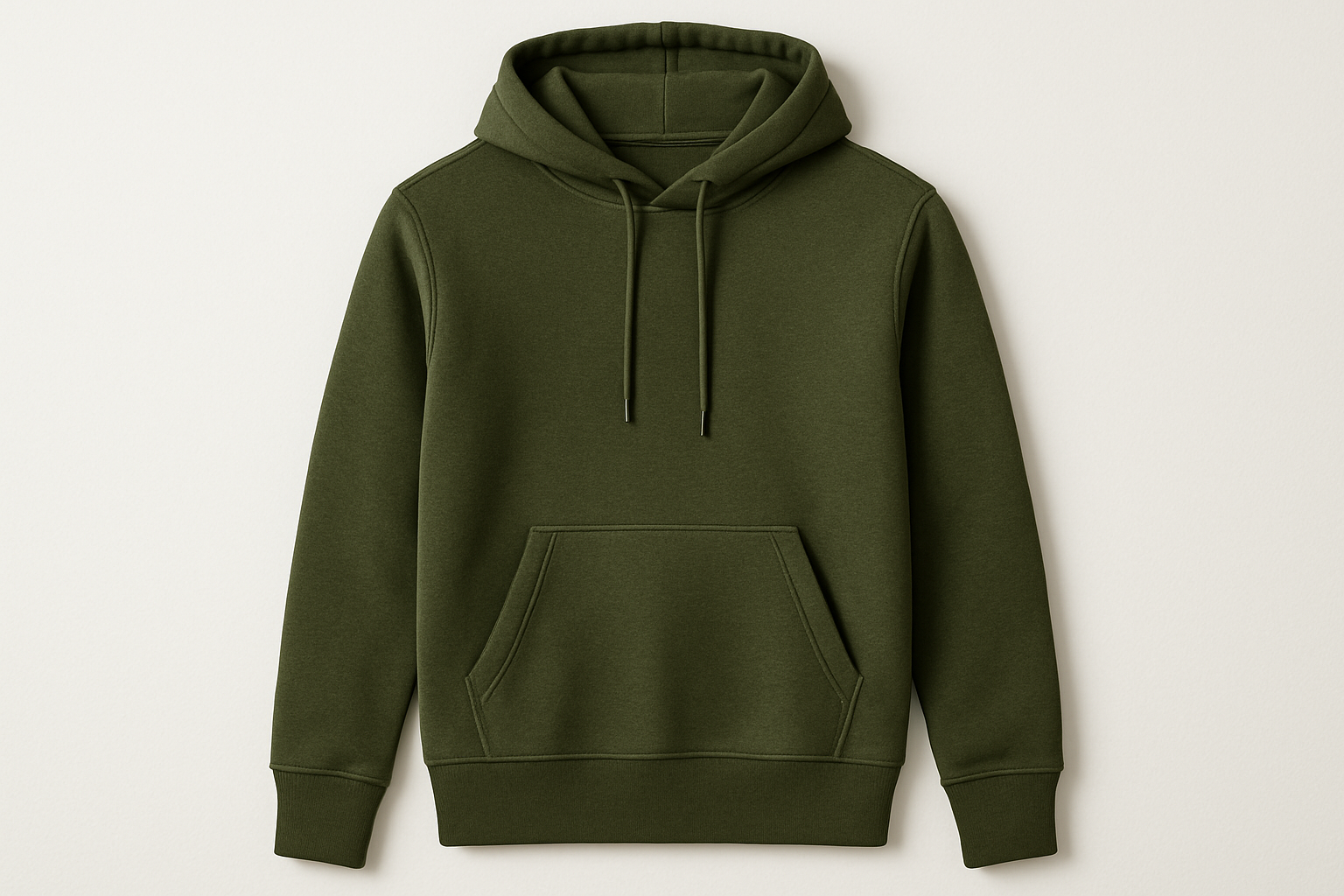 Hoodie in Militär Grün