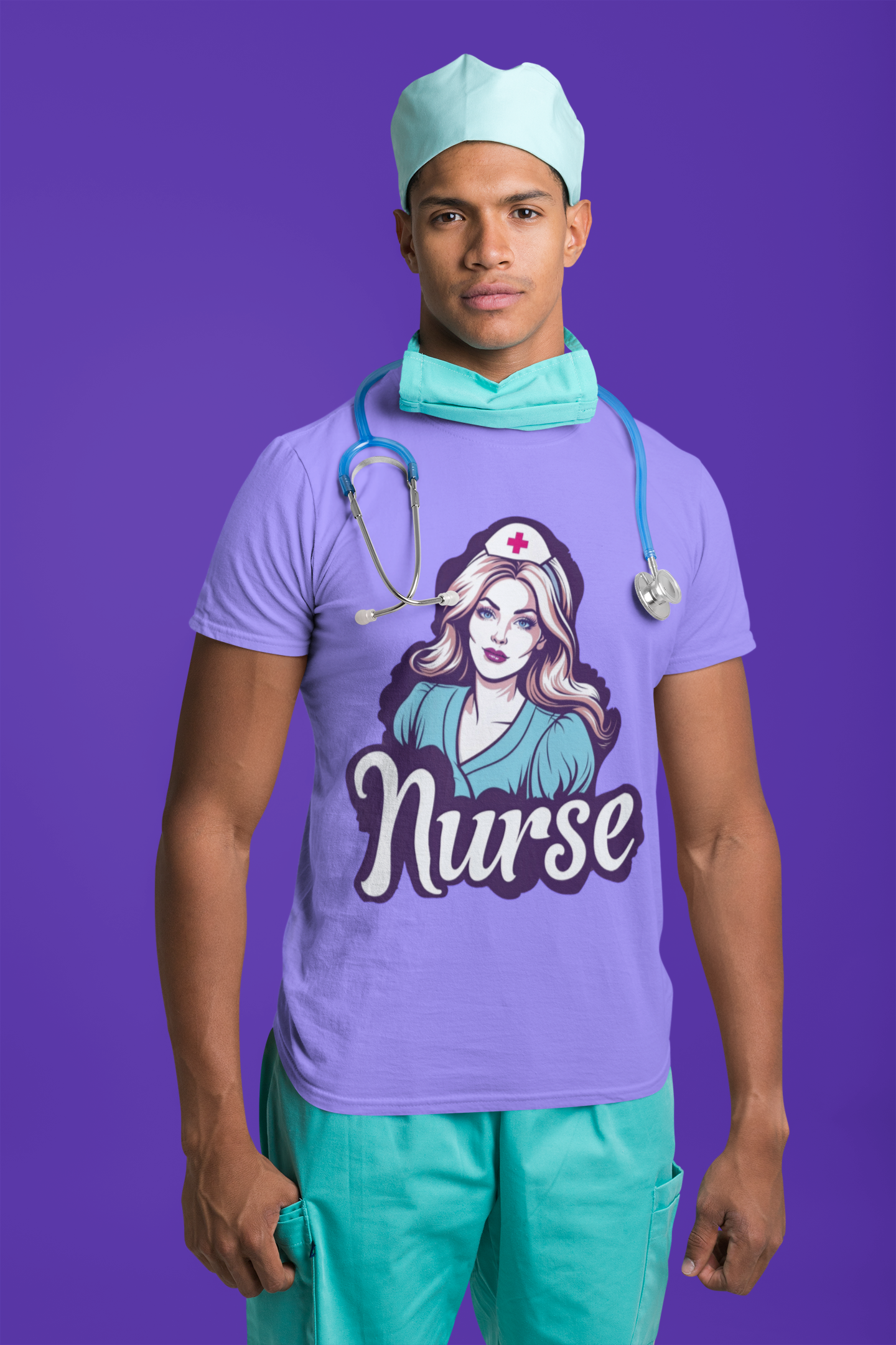 Vintage Nurse Illustration T-Shirt