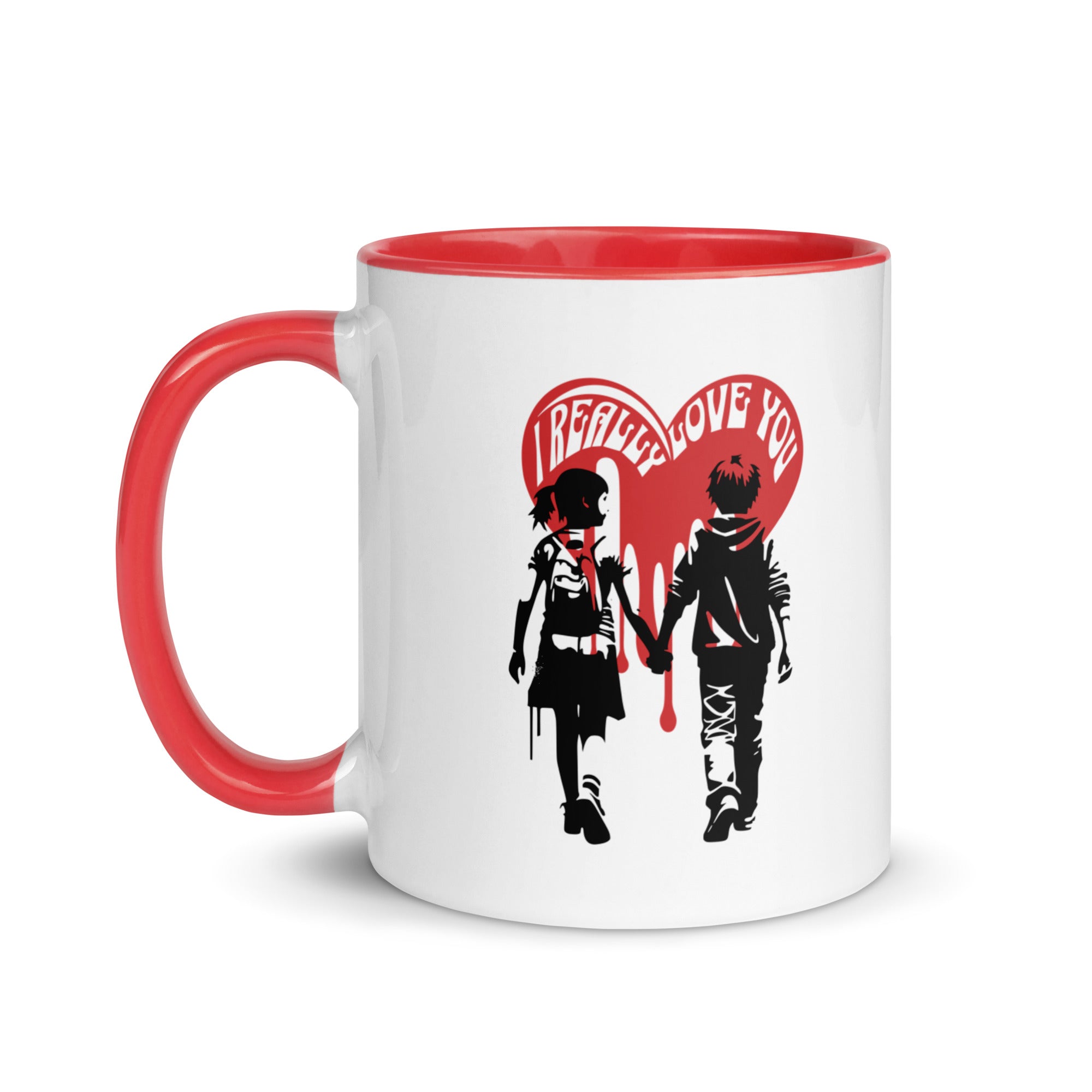 Tasse mit farbiger Innenseite Valentinstag