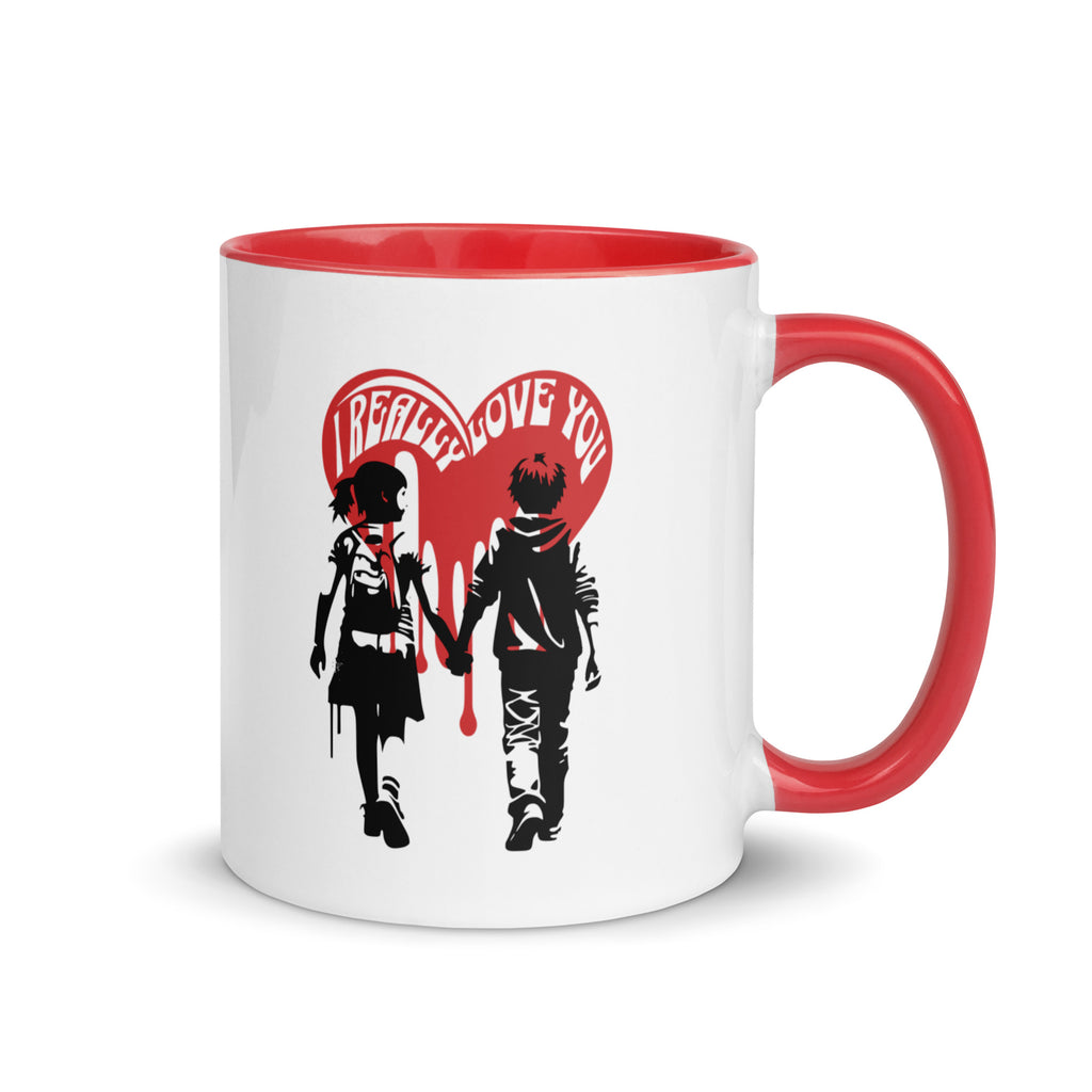 Tasse mit farbiger Innenseite Valentinstag