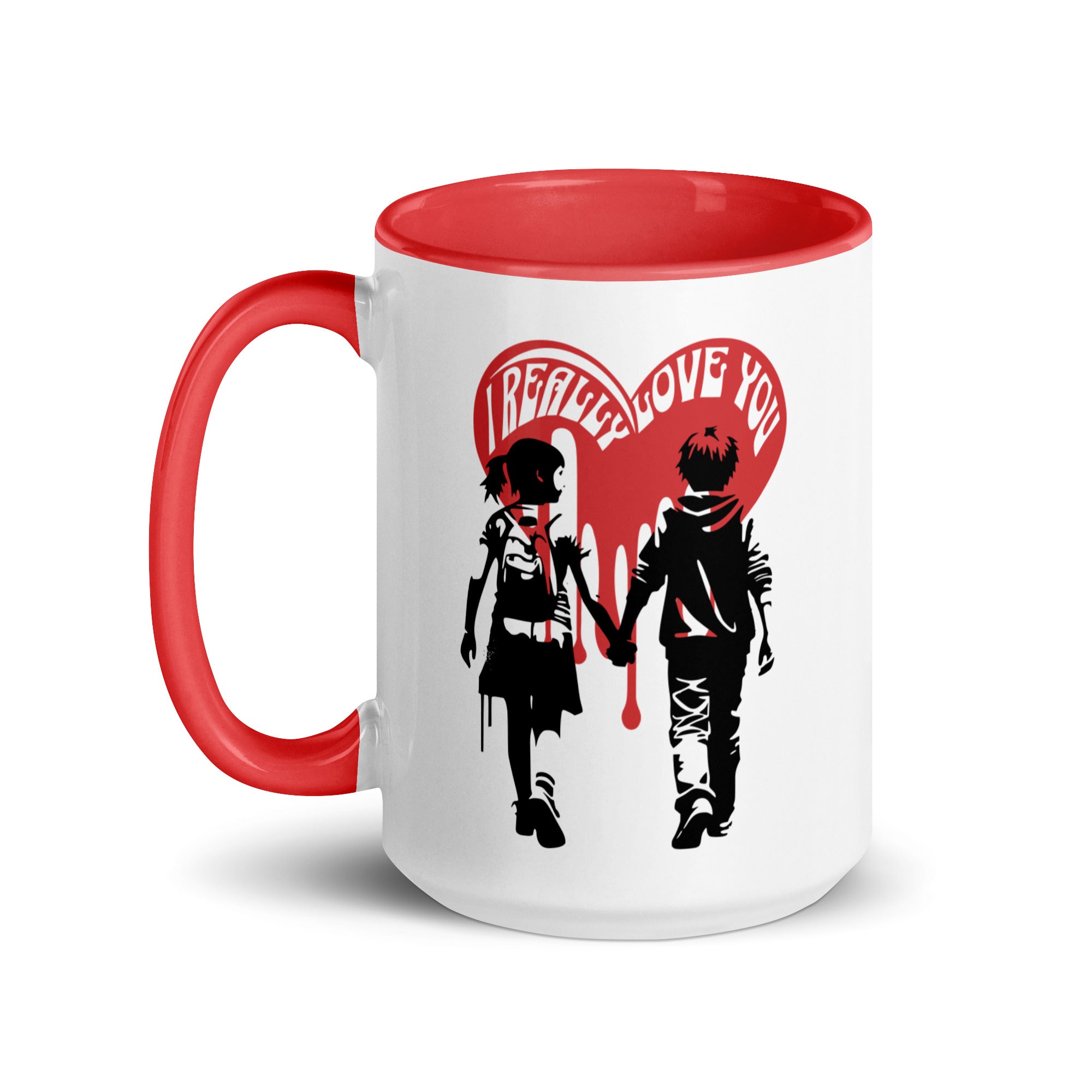 Tasse mit farbiger Innenseite Valentinstag