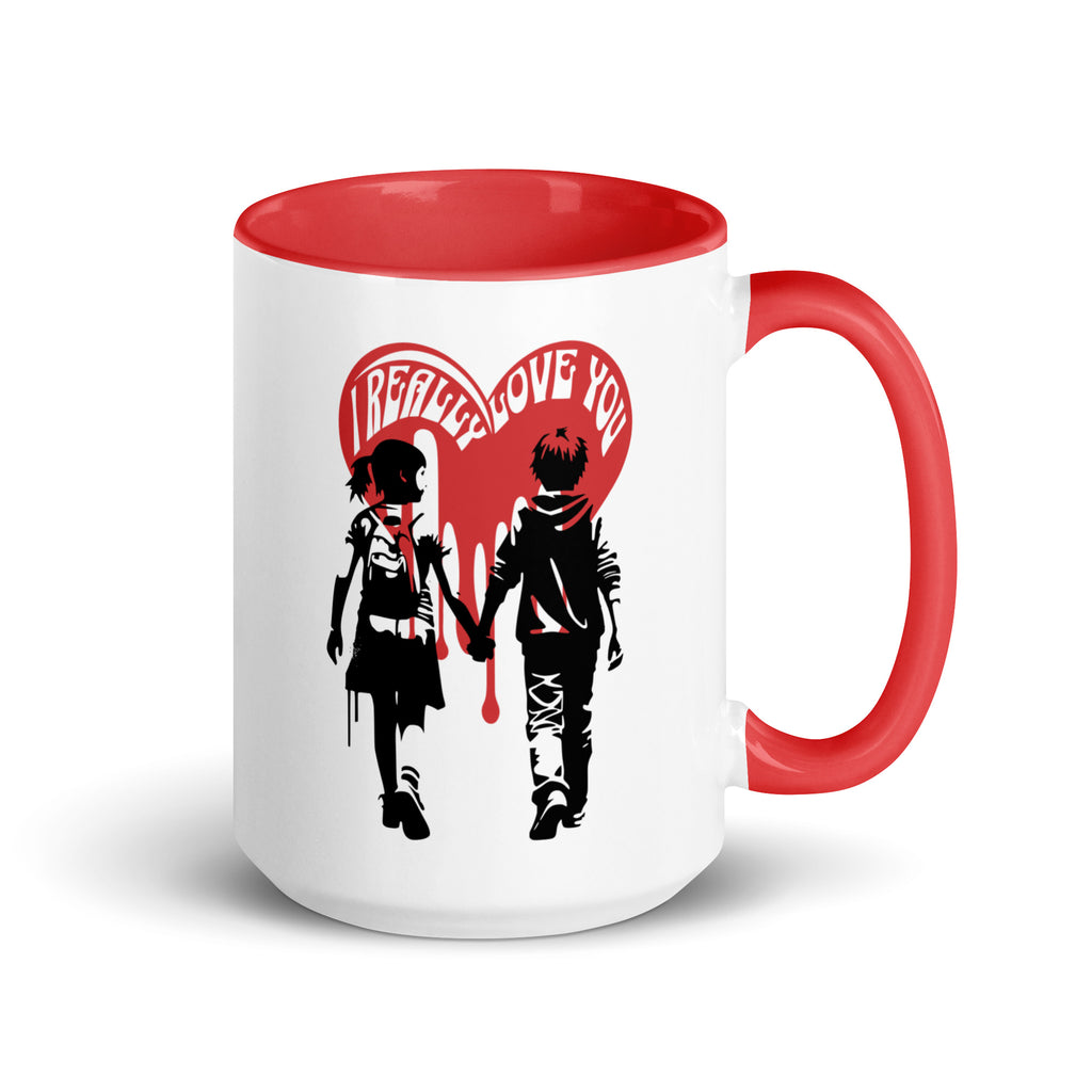 Tasse mit farbiger Innenseite Valentinstag